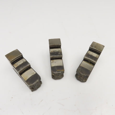 3-1/2" x 1-1/4" x 2-1/2" Tall Lathe Scroll Chuck Step Hard Jaws Lot Of 3