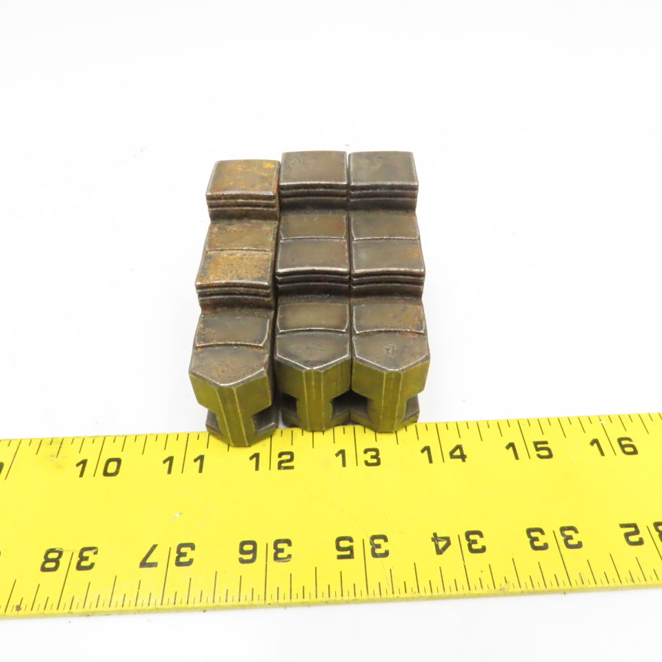 3" x 3/4" x 2-1/4" Tall Lathe Scroll Chuck Step Hard Jaws Lot Of 3