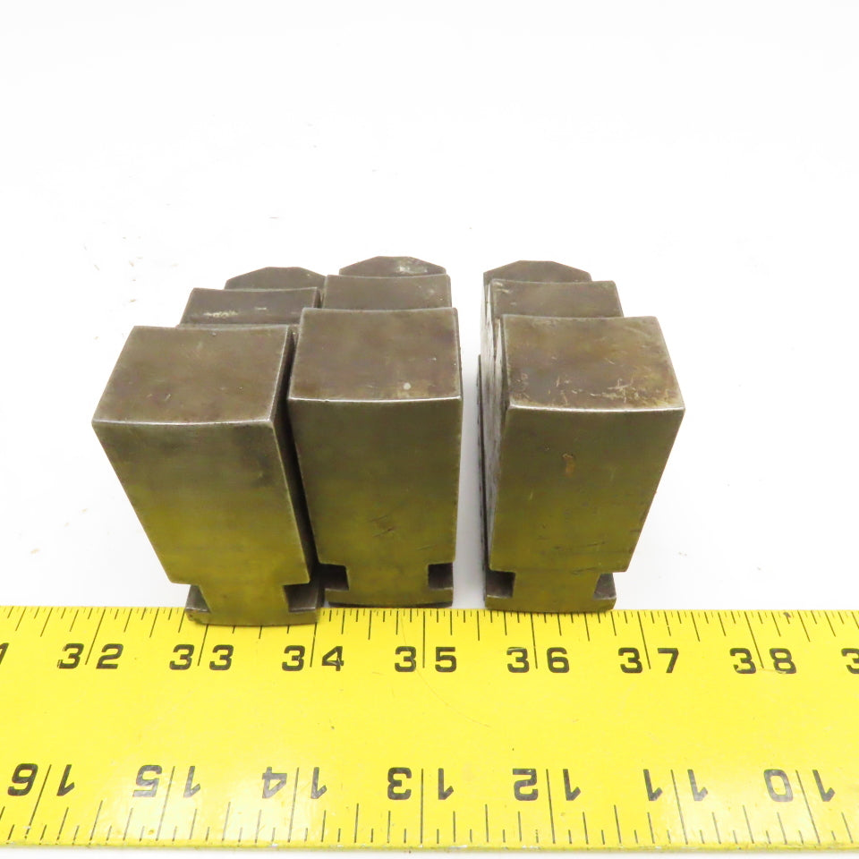 3-1/2" x 1-1/4" x 2-7/8" Tall Lathe Scroll Chuck Step Hard Jaws Lot Of 3