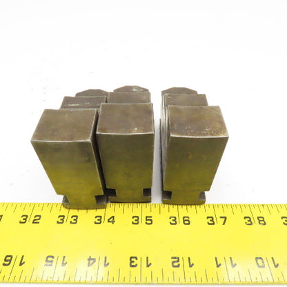 3-1/2" x 1-1/4" x 2-7/8" Tall Lathe Scroll Chuck Step Hard Jaws Lot Of 3