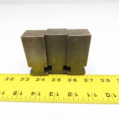 3-1/2" x 1-1/4" x 2-7/8" Tall Lathe Scroll Chuck Step Hard Jaws Lot Of 3