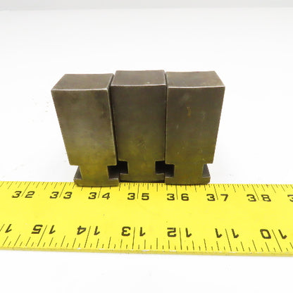 3-1/2" x 1-1/4" x 2-7/8" Tall Lathe Scroll Chuck Step Hard Jaws Lot Of 3