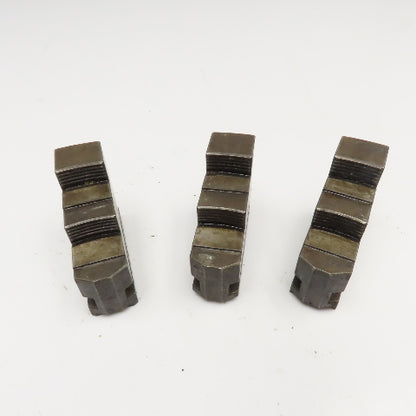 3-1/2" x 1-1/4" x 2-7/8" Tall Lathe Scroll Chuck Step Hard Jaws Lot Of 3