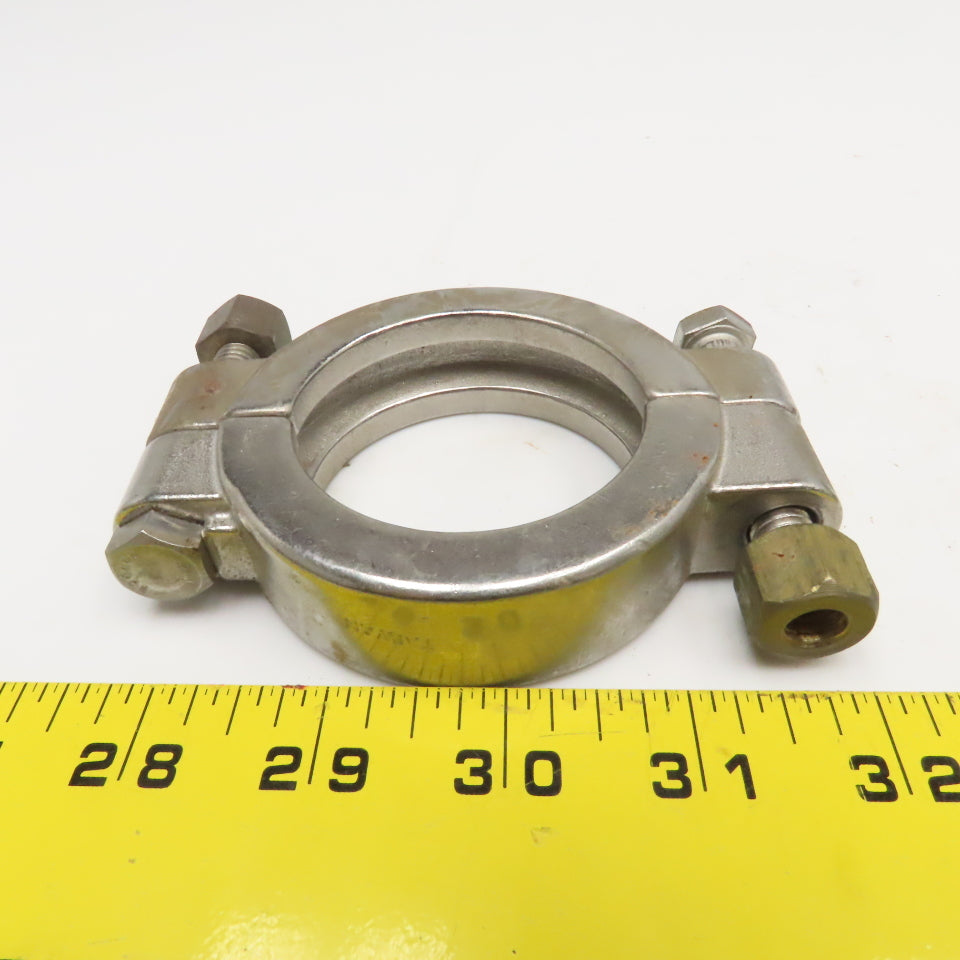 2" Flange Stainless Steel 2 Piece Sanitary Clamp Lot Of 2