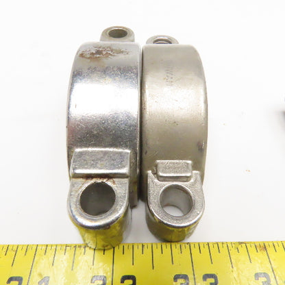 2" Flange Stainless Steel 2 Piece Sanitary Clamp No Hardware Lot Of 4