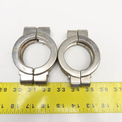 2" Flange Stainless Steel 2 Piece Sanitary Clamp No Hardware Lot Of 4