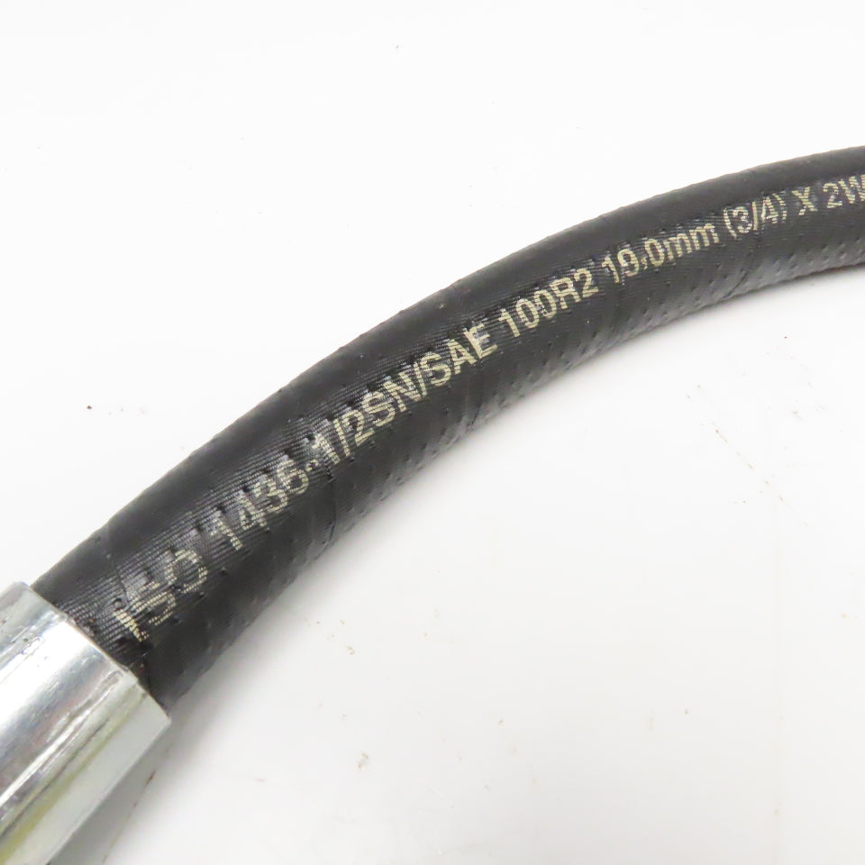 Parker 3/4" (-12) Hydraulic Hose Assembly 1-1/16"-16 Female JIC Swivel 26" OAL