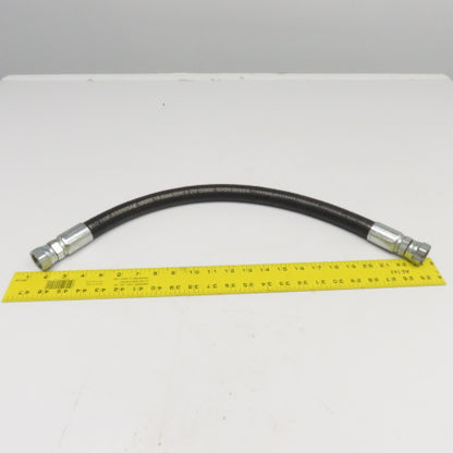 Parker 3/4" (-12) Hydraulic Hose Assembly 1-1/16"-16 Female JIC Swivel 26" OAL