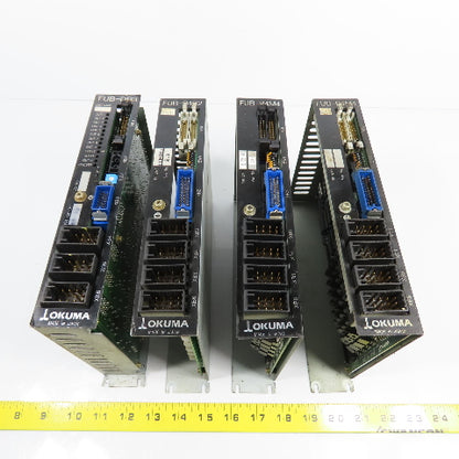 Okuma FUB-P4M4 FUB-DR3 FUB-P4R2 Servo Drive Controller Ver 2.0 2.0.1 Lot of 4