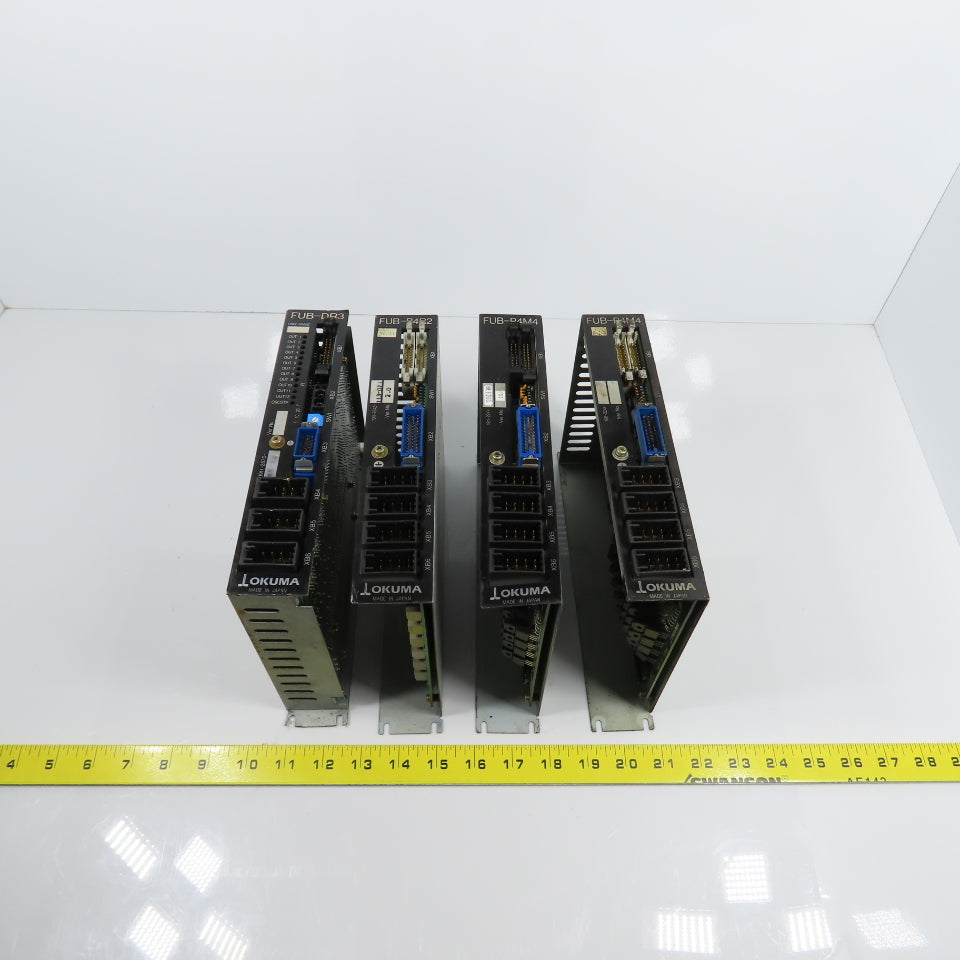Okuma FUB-P4M4 FUB-DR3 FUB-P4R2 Servo Drive Controller Ver 2.0 2.0.1 Lot of 4