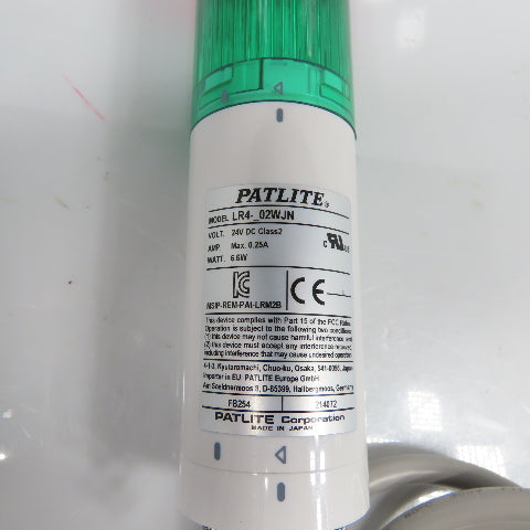 Patlite LR4-02WJN Signal Tower Light Base W/Red & Green 24V DC 6.6W