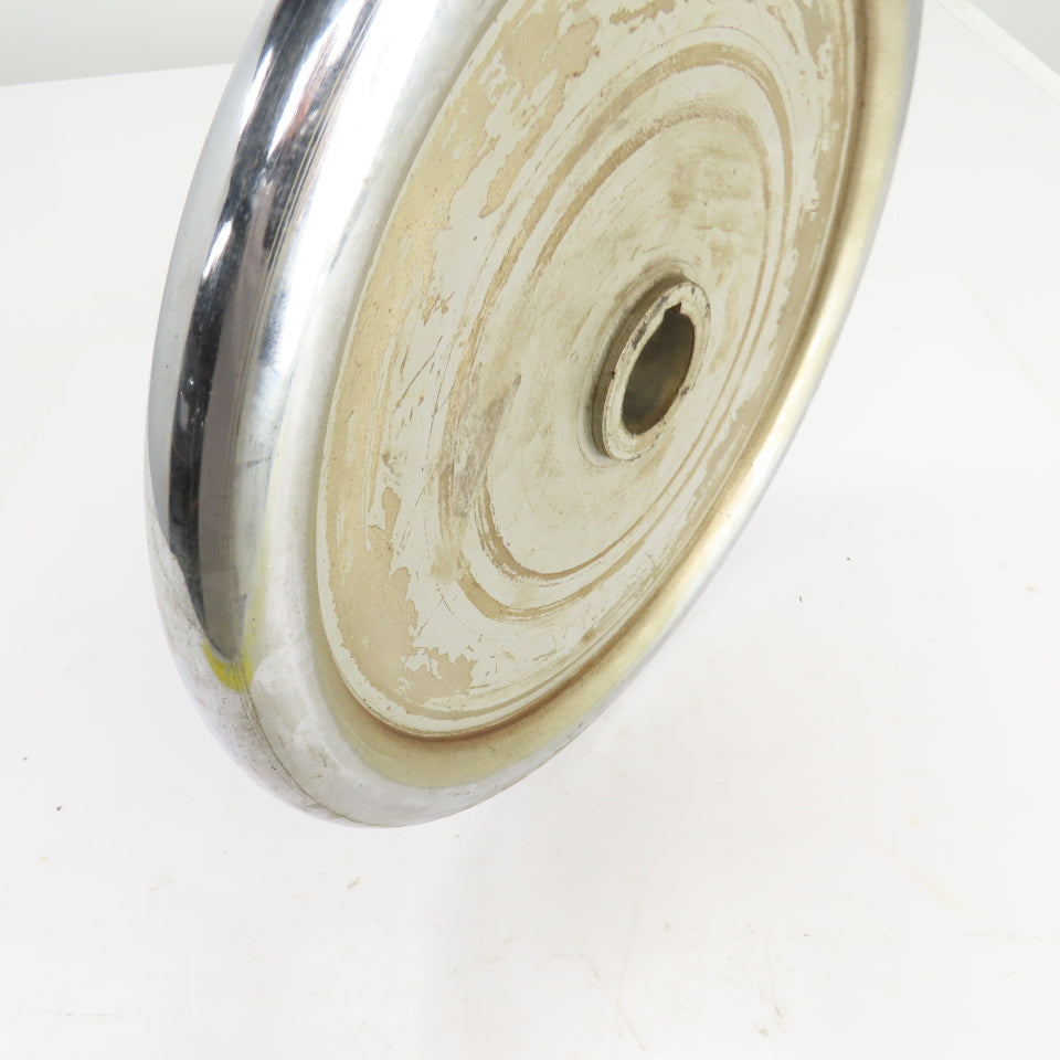 13" Solid Disc Cast Iron Machine Hand Wheel Manual 1-1/2" Bore W/Chrome Edge