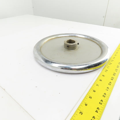 13" Solid Disc Cast Iron Machine Hand Wheel Manual 1-1/2" Bore W/Chrome Edge