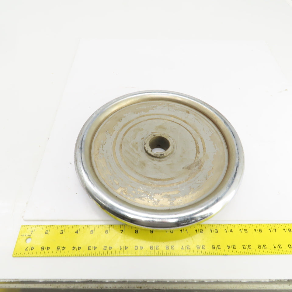 13" Solid Disc Cast Iron Machine Hand Wheel Manual 1-1/2" Bore W/Chrome Edge