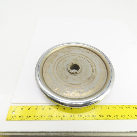 13" Solid Disc Cast Iron Machine Hand Wheel Manual 1-1/2" Bore W/Chrome Edge