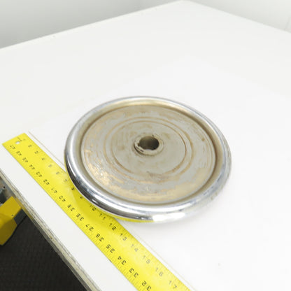 13" Solid Disc Cast Iron Machine Hand Wheel Manual 1-1/2" Bore W/Chrome Edge