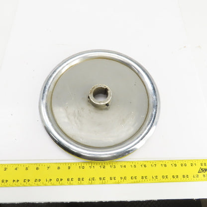 13" Solid Disc Cast Iron Machine Hand Wheel Manual 1-1/2" Bore W/Chrome Edge