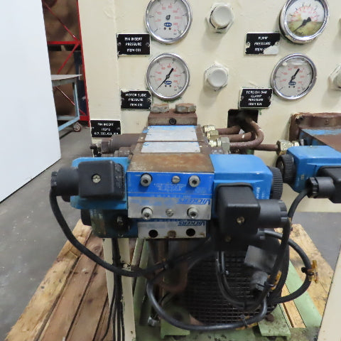 Vickers 3kW 23 Gallon Hydraulic Power Unit 460V 3PH W/PVQ13-A2R-SES 13.8 cm³/r