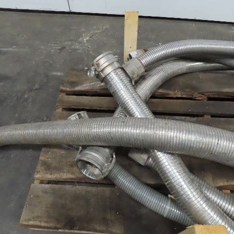 Stainless Steel Interlocked Flexible Hose 4-1/4" 3 3-1/4" x 10' L Mixed Lot Of 4