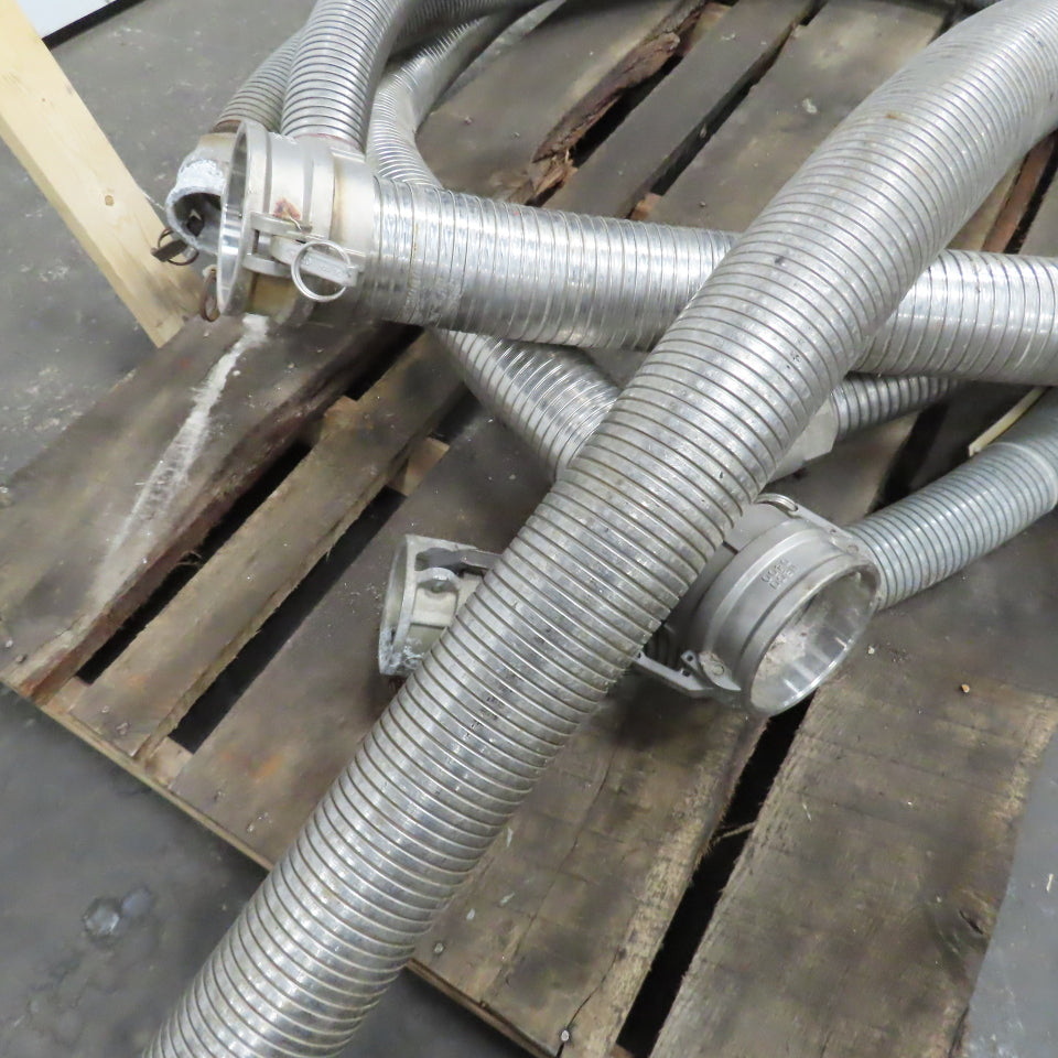 Stainless Steel Interlocked Flexible Hose 4-1/4" 3 3-1/4" x 10' L Mixed Lot Of 4