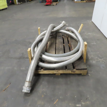 Stainless Steel Interlocked Flexible Hose 4-1/4" 3 3-1/4" x 10' L Mixed Lot Of 4