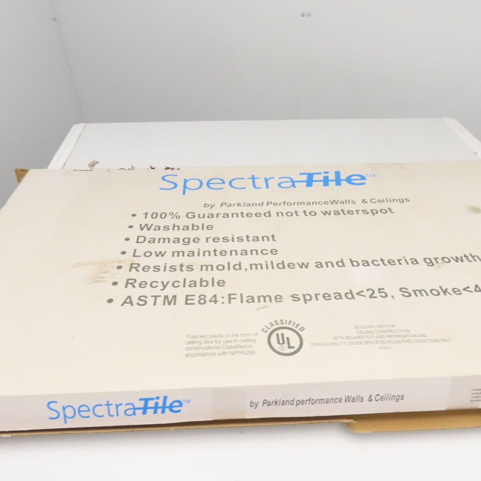Spectra Tile SPT6021P 2' x 4'  White Finale Waterproof Ceiling Tiles Lot Of 10