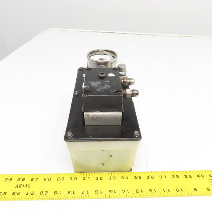 Hytec 100987 Model G Pneumatic Hydraulic Pump Needs Pressure Gauge 4800 PSI