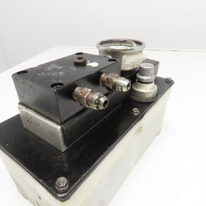 Hytec 100987 Model G Pneumatic Hydraulic Pump Needs Pressure Gauge 4800 PSI