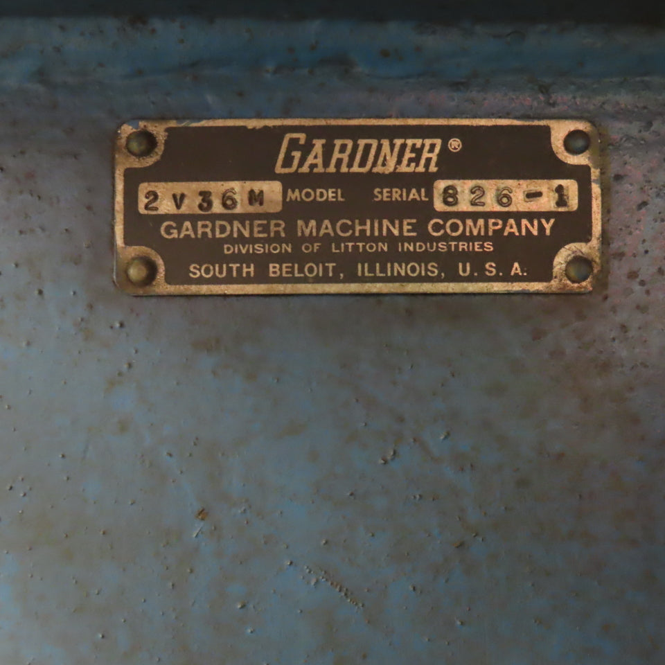 Gardner 2V36M 36" Double Disc Vertical Spring Grinder 25HP 230V 3PH 585 RPM