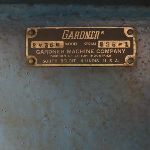 Gardner 2V36M 36" Double Disc Vertical Spring Grinder 25HP 230V 3PH 585 RPM