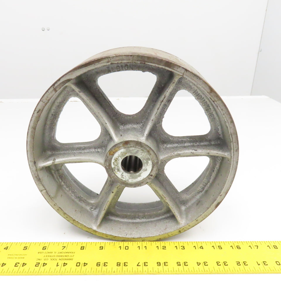 10" x 3" Cast Iron Spoked Caster Wheel 1" Axle