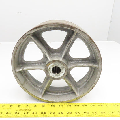 10" x 3" Cast Iron Spoked Caster Wheel 1" Axle
