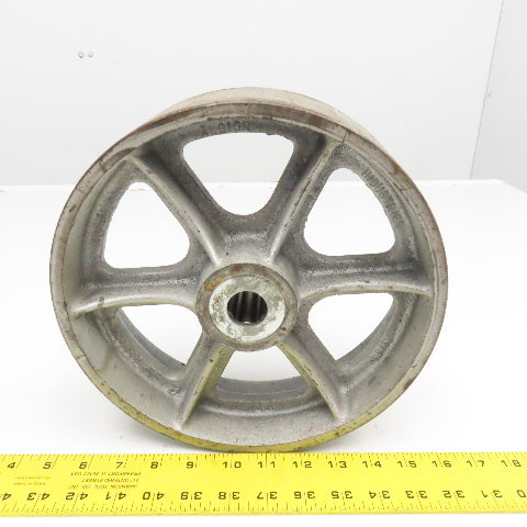 10" x 3" Cast Iron Spoked Caster Wheel 1" Axle