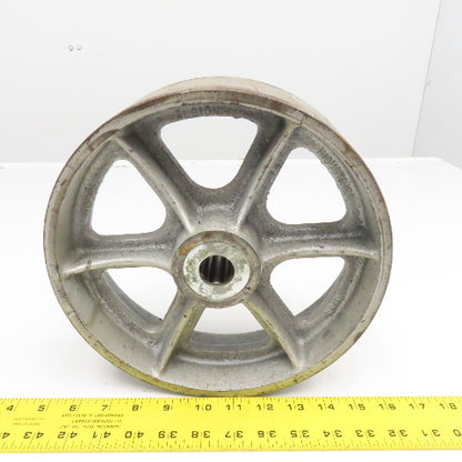 10" x 3" Cast Iron Spoked Caster Wheel 1" Axle