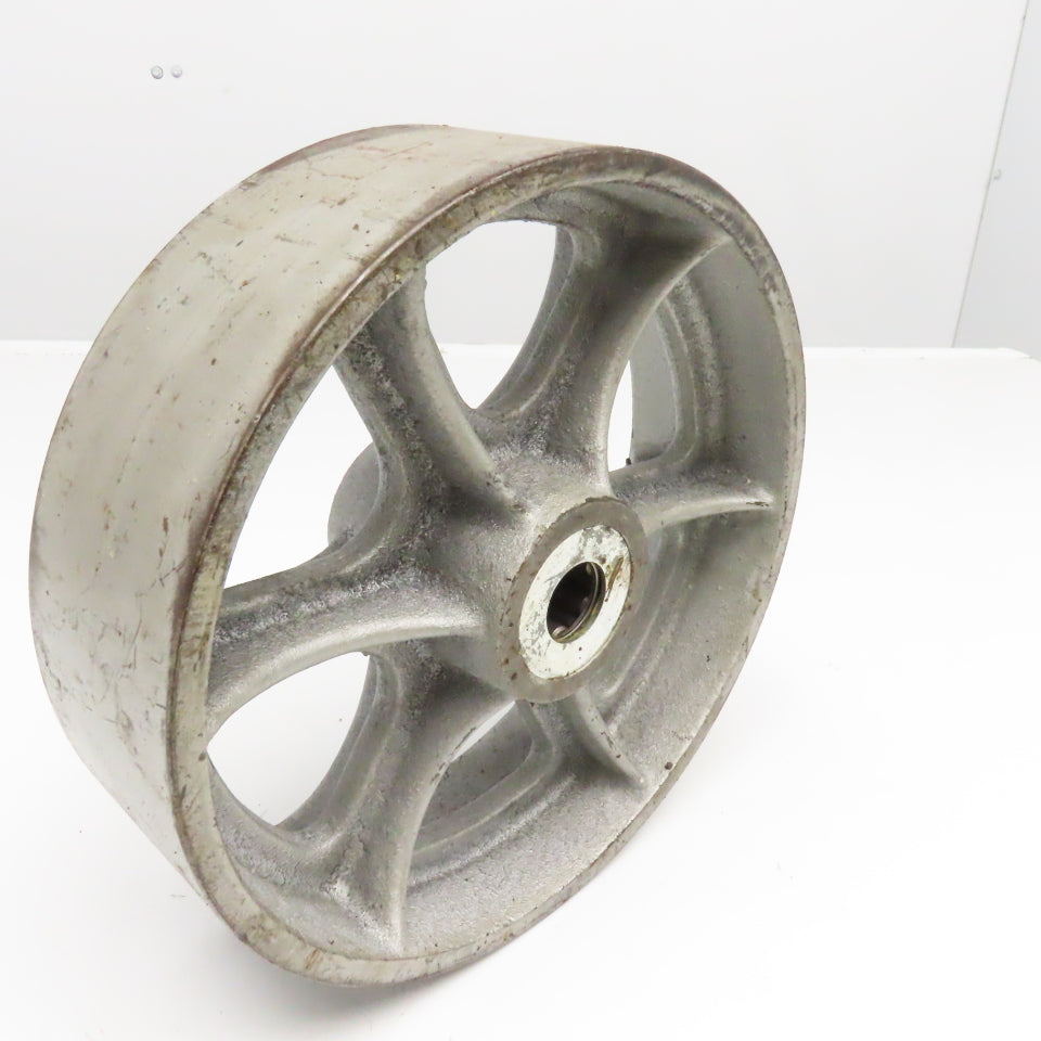 10" x 3" Cast Iron Spoked Caster Wheel 1" Axle