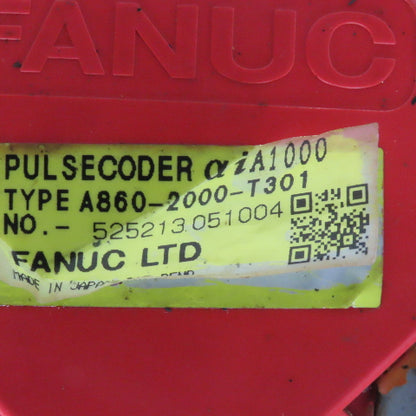 Fanuc A06B-0241-B100 1.8kW 2000RPM 255V AC Servo Motor W/ Encoder A860-2000-T301
