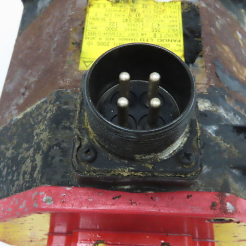 Fanuc A06B-0241-B100 1.8kW 2000RPM 255V AC Servo Motor W/ Encoder A860-2000-T301