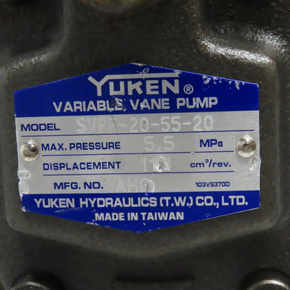 Yuken  SVPF-20-55-20 30 Liter Hydraulic Power Unit 220/380V 50/60Hz 20L/Min