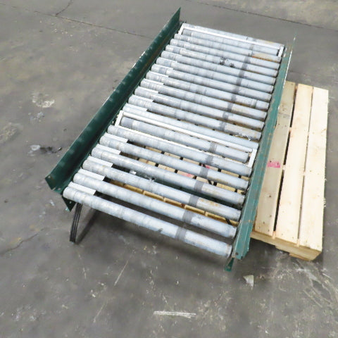Dematic 28" W x 60" L Gravity Roller Accumulation Conveyor 27-1/2" BF