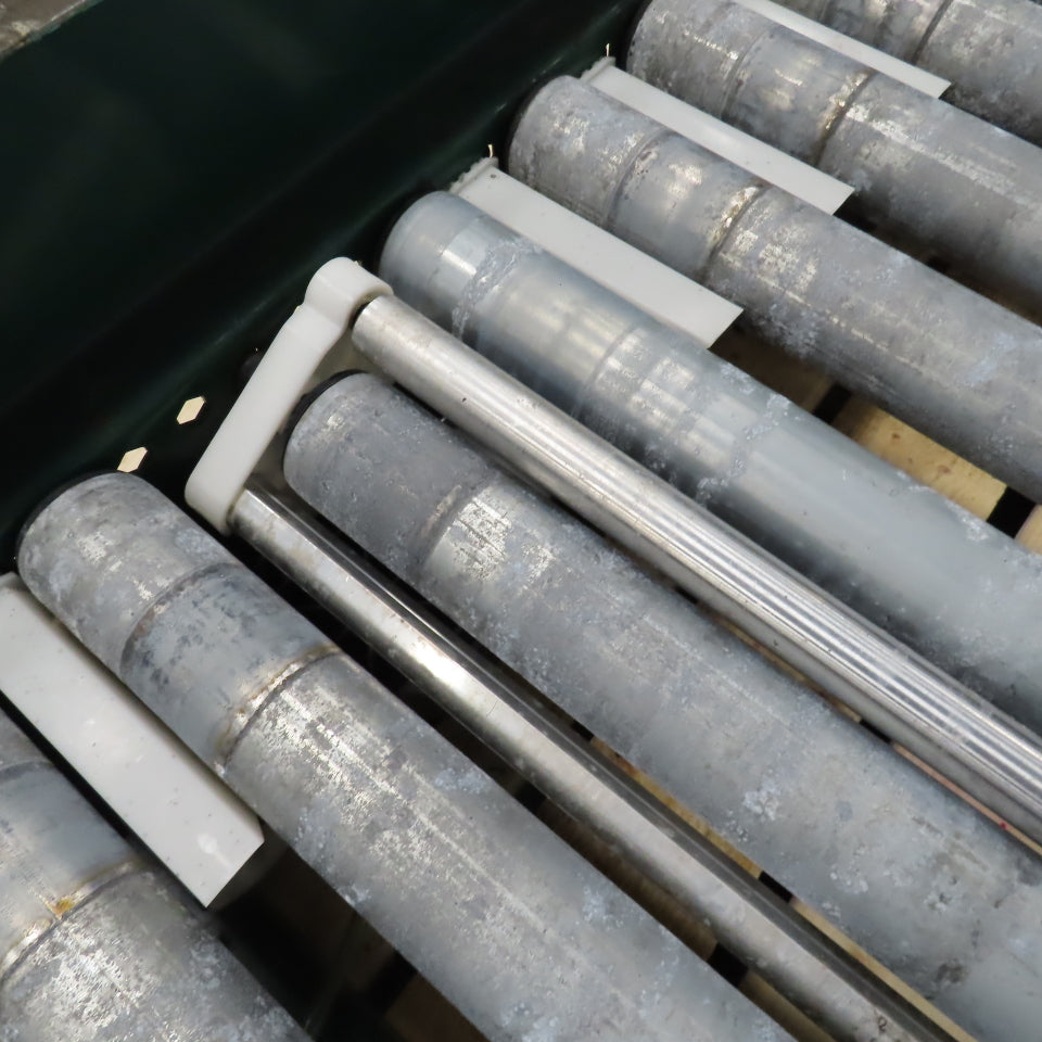Dematic 28" W x 60" L Gravity Roller Accumulation Conveyor 27-1/2" BF