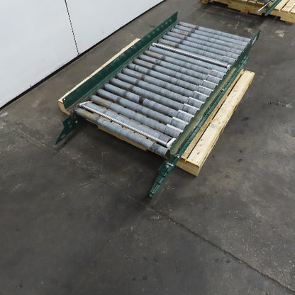 Dematic 28" W x 60" L Gravity Roller Accumulation Conveyor 27-1/2" BF