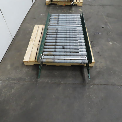 Dematic 28" W x 60" L Gravity Roller Accumulation Conveyor 27-1/2" BF