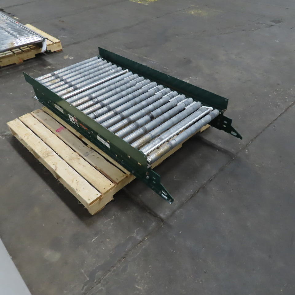 Dematic 28" W x 60" L Gravity Roller Accumulation Conveyor 27-1/2" BF