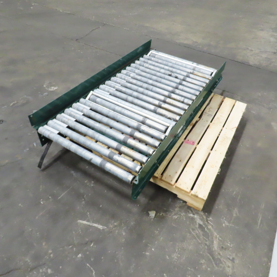 Dematic 28" W x 60" L Gravity Roller Accumulation Conveyor 27-1/2" BF