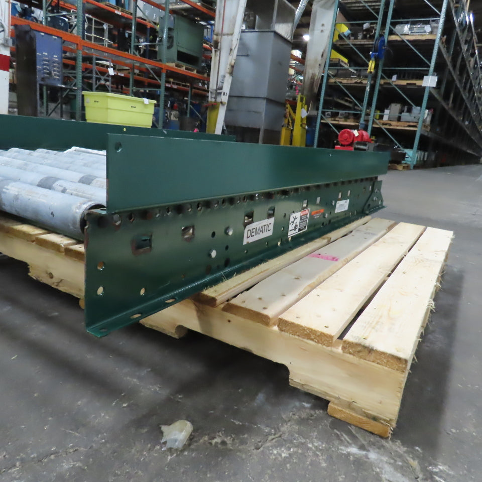 Dematic 28" W x 60" L Gravity Roller Accumulation Conveyor 27-1/2" BF
