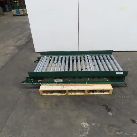 Dematic 28" W x 60" L Gravity Roller Accumulation Conveyor 27-1/2" BF