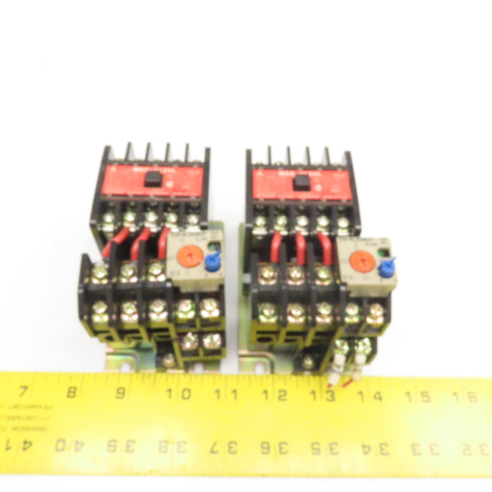 Mitsubishi MSO-C12UL Size 00 Contactor 600V 2Hp 3Ph MAX 110/120V Coil Lot Of 2