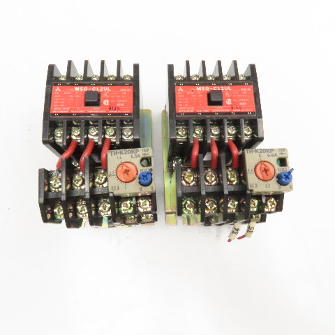 Mitsubishi MSO-C12UL Size 00 Contactor 600V 2Hp 3Ph MAX 110/120V Coil Lot Of 2