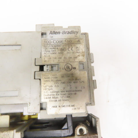 Allen Bradley 100-C09EJ10 600V 7.5Hp Magnetic Contactor 1.0-5.0A Trip 193-ED1CB