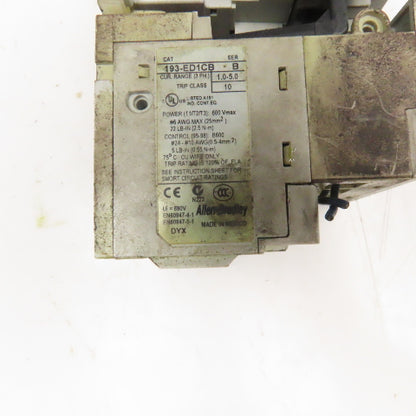 Allen Bradley 100-C09EJ10 600V 7.5Hp Magnetic Contactor 1.0-5.0A Trip 193-ED1CB
